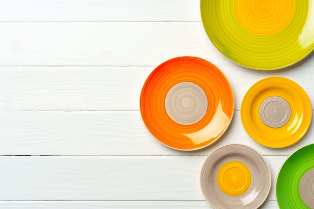 Тарелки с блюдами